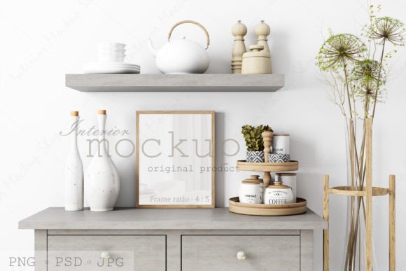 Download Mock Up Frame in Kitchen Room - 1647 - Mock up Collection
