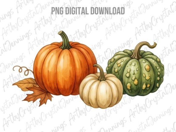 Download Watercolor Pumpkin Fall Clipart PNG - Fall Collection