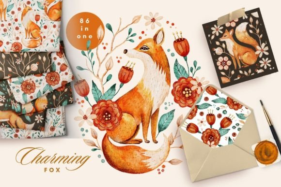 Download Fox Illustration Fall Watercolor - Fall Collection