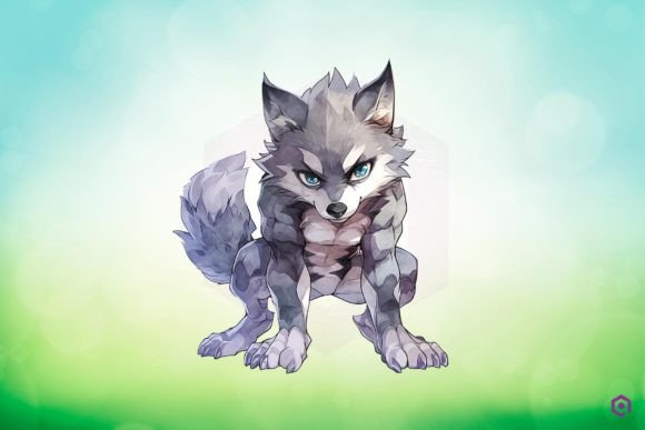 Download Muscular Gray Wolf Clipart PNG - Wolf clipart Collection