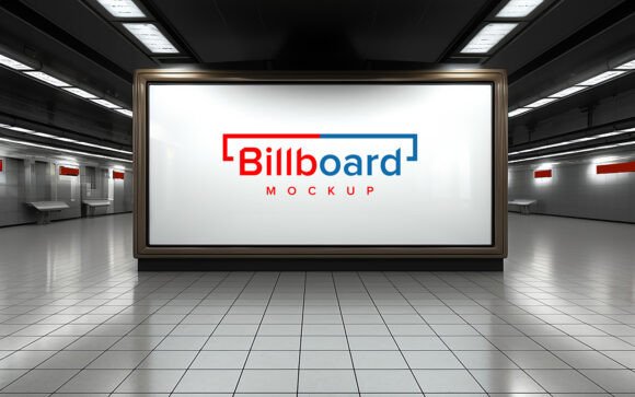 Download Mock Up Blank Billboard with Copy Space - Mock up Collection