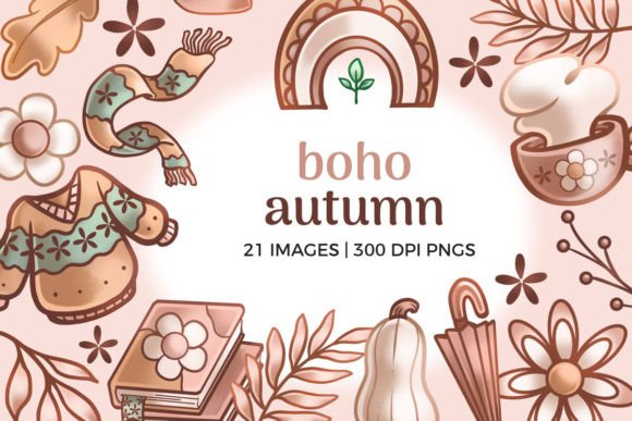 Download Boho Fall Clipart Illustrations - Fall Collection