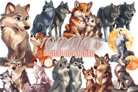 Download Cute Wolf Clipart, PNG 5S-51 - Wolf clipart Collection